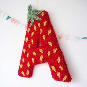 Strawberry Custom Letter Wall Hanging
