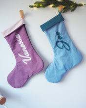 Personalised Velvet and Cotton Christmas Stocking