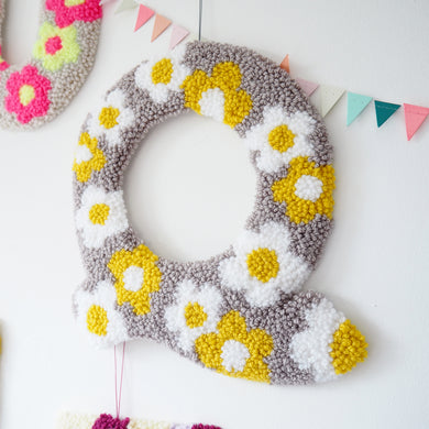 Yellow & White Daisy Flower Letter Wall Hanging