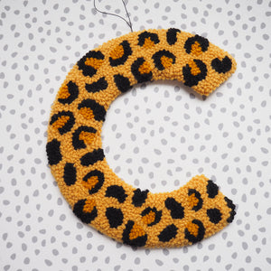 Yellow Leopard Print Letter Wall Hanging