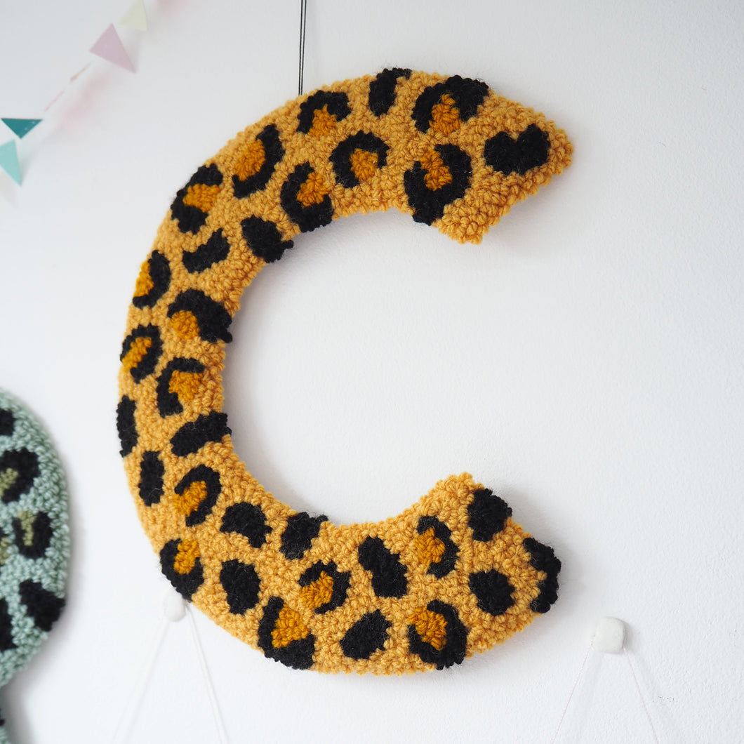 Yellow Leopard Print Letter Wall Hanging