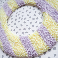 Yellow & Lilac Stripe Custom Letter Wall Hanging