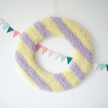 Yellow & Lilac Stripe Custom Letter Wall Hanging