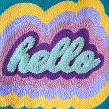 Punchneedle Hello Slogan Wall Art