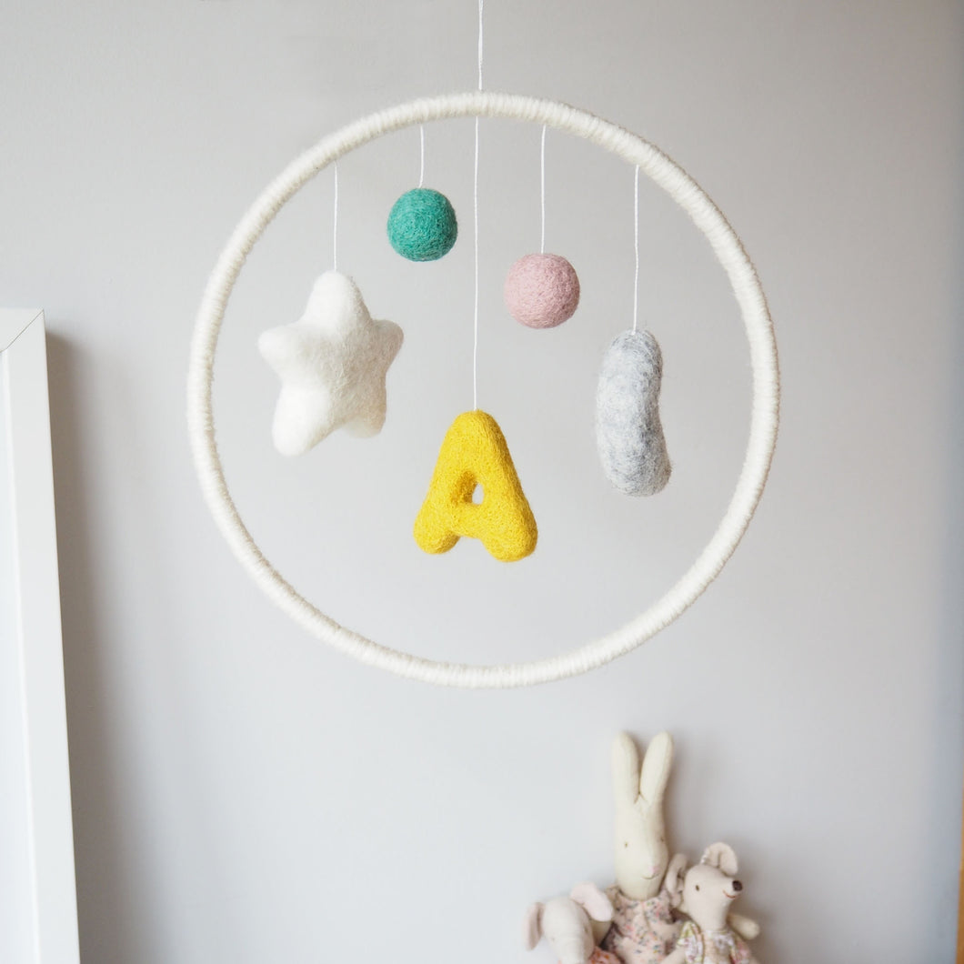 Personalised Moon & Star Cot Mobile