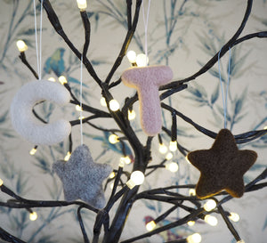 Letter & Star Christmas Tree Decoration