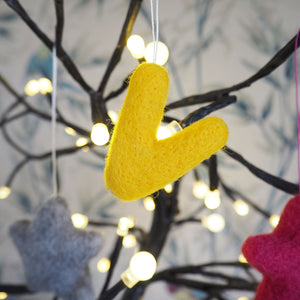 Letter & Star Christmas Tree Decoration